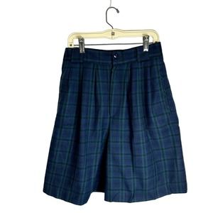 Vtg. Ganto 100% Pure‎ Wool School Girl Skort Skirt Academia Y2K Women’s 6 Plaid